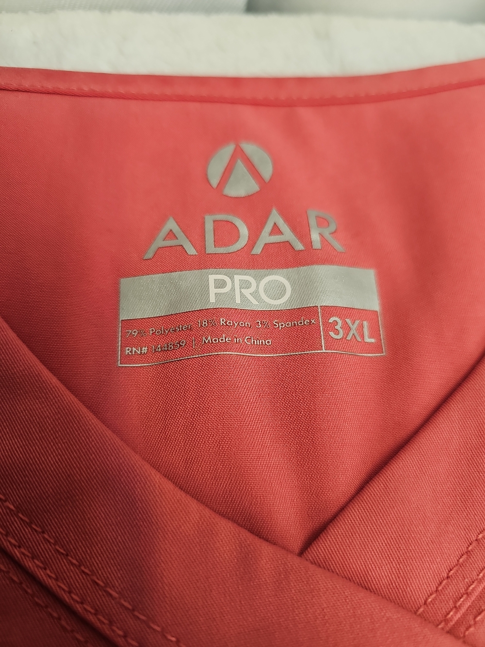 Adar Pro Women's Scrub Top in Coral Red - 3XL Excellent